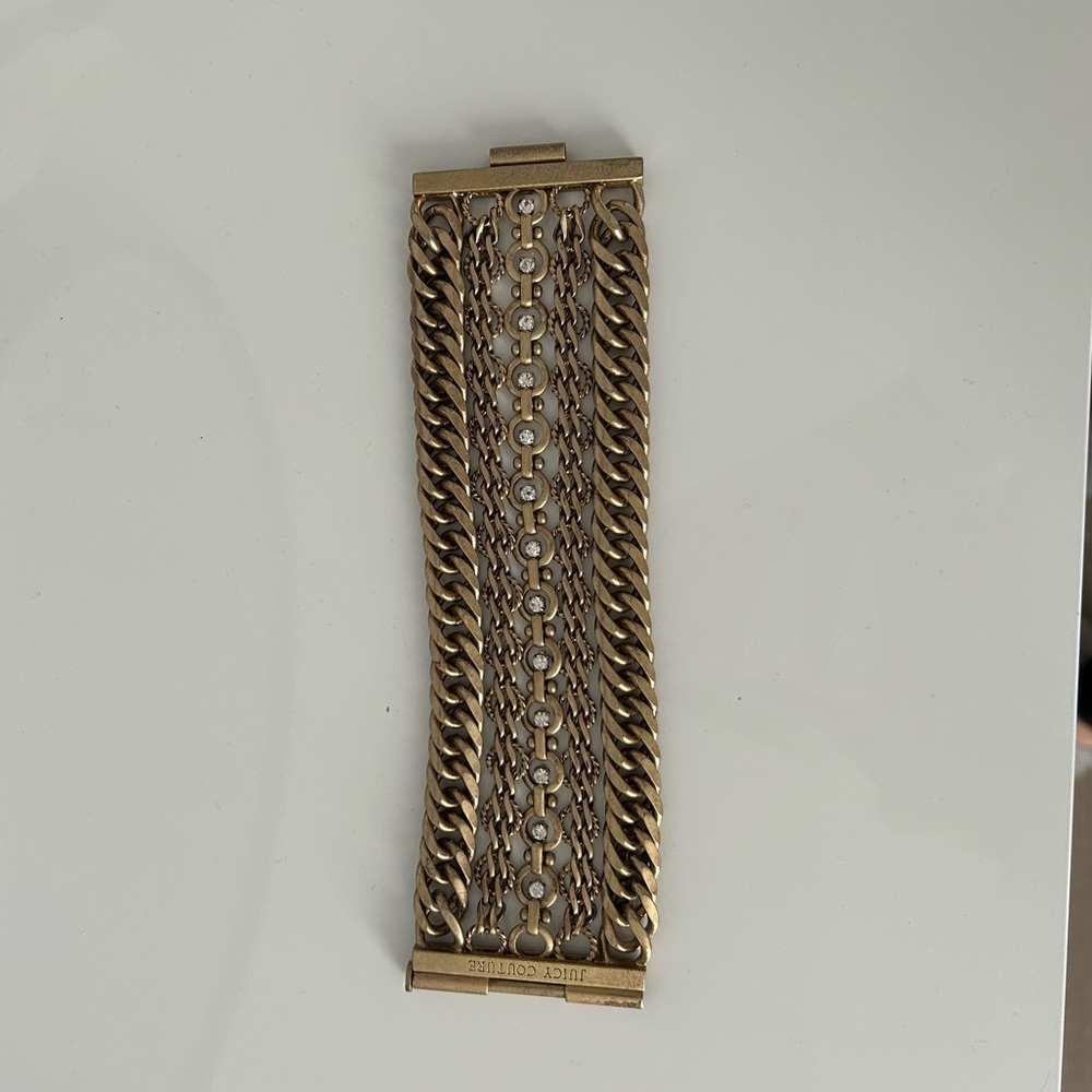 Juicy Couture multi strand metal bracelet cuff
